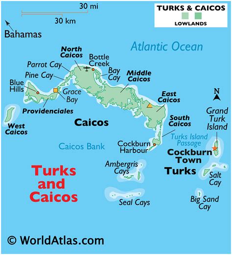 MAP Turks and Caicos on Map